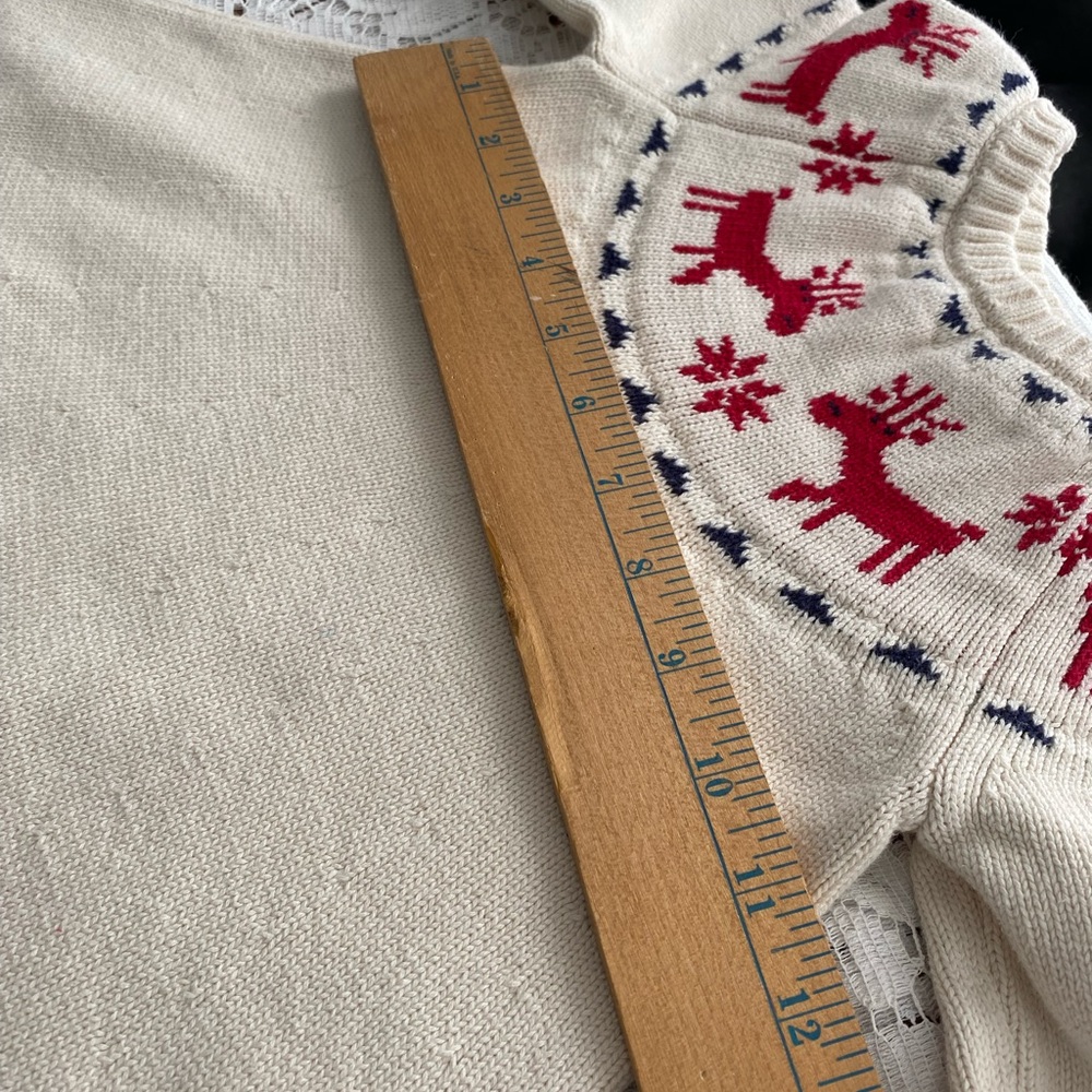Hannah Anderson long sleeve holiday sweater dress cotton US 4 see condition - Picture 4 of 7